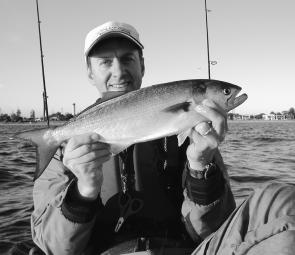Carl Dubois spun up this prime Winter tailor at the hot water outlet on Botany Bay.